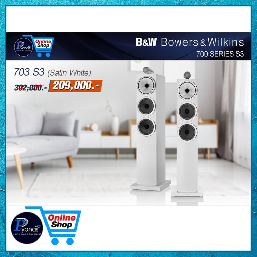 ลำโพงตั้งพื้น BOWERS & WILKINS : 703S3 (SATIN WHITE)